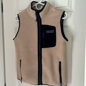 Vineyard Vines Youth Sherpa Vest Size Large